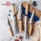Grandsharp Premium Chef Knife Set 6 Pcs 67 Layers Damascus Steel Chef Kitchen Knives Sharpening Rod Sets with Olive Wood Handle