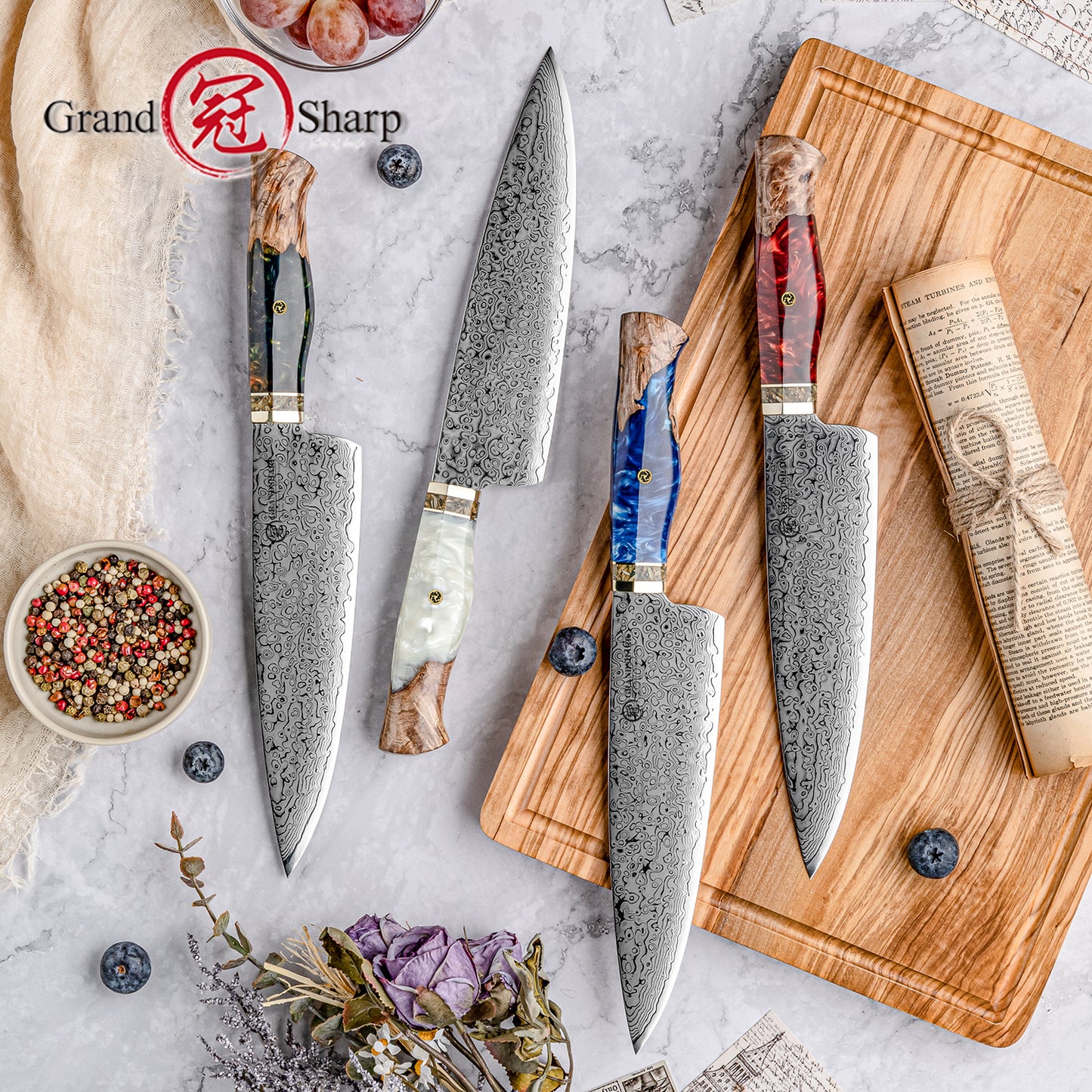 7.6 Inch Japanese Chef Knife vg10 Damascus Kitchen Knife Vegetables Meat Cutter Kitchen Cooking Knives Gift Box