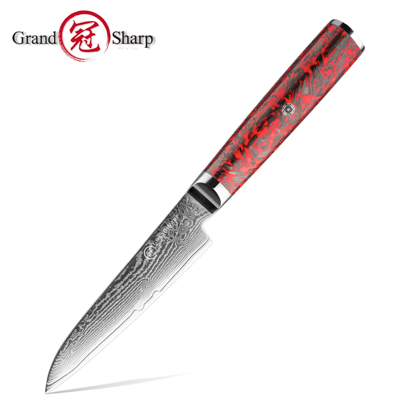 Grandsharp S35VN Damascus Paring Petty Knife