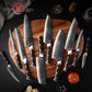 Grandsharp 10Cr15CoMoV damascus chef knife set