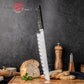Grandsharp Damascus Steel 9.5 Inch Bread Knife 67 Layers Kitchen Bread Knives Carbon Fiber and Gold-foil Resin Handle