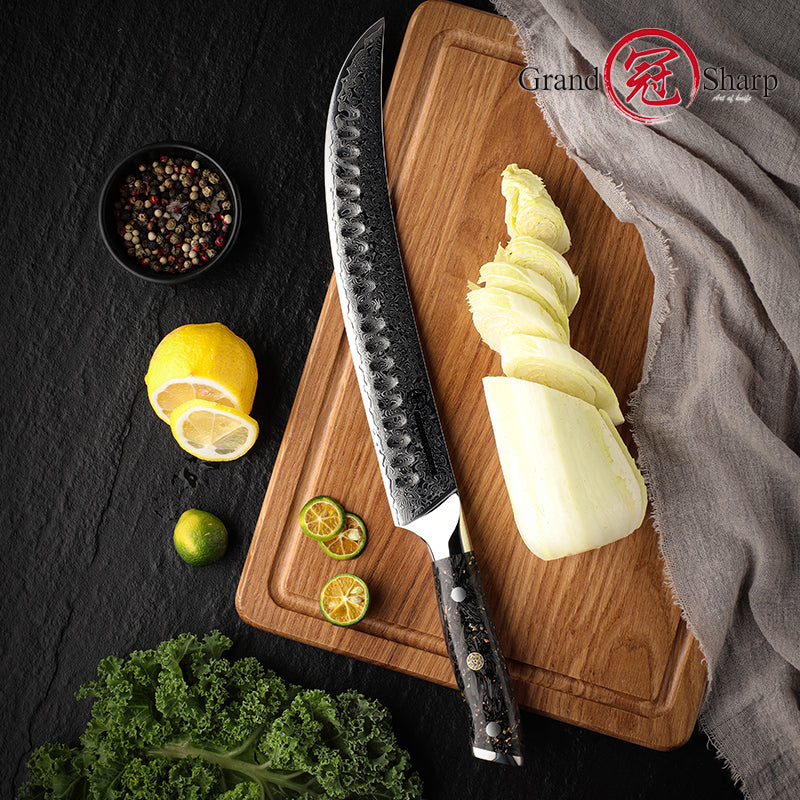 Grandsharp 10-inch Damascus Premium Slaughter Knife 67-layer High Quality Daily Kitchen sharp Knife New Arrival