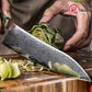 Grandsharp 8.5'' Damascus Kitchen Chef Knife with Solidified Wood and Copper Bolster Handle