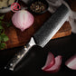 Luxury 67 Layer Damascus Steel Nakiri Knife High Quality 10cr15comov Kitchen Nakiri Knives with Gold-Foil Decoration Resin Handle
