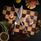 High Quality 10 Inch Kitchen Knife Blade Sharpener Diamond Sharpening Rod Tool with Solidified Wood & Red Resin Handle