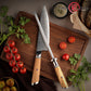 Grandsharp Professional 10 Inch Kitchen Knife Blade Sharpener Diamond Sharpening Rod Tool High Quality with Olive Wood Handle