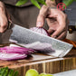 Grandsharp 7 Inch Damascus Kitchen Knife Nakiri Knife with Solidified Wood and Copper Bolster Handle