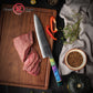 Grandsharp 9'' Chef Knife 67 Layer Damascus Carbon Steel Kitchen Chef Gyuto Knives Cutting Stable Solidfied Wood Handle