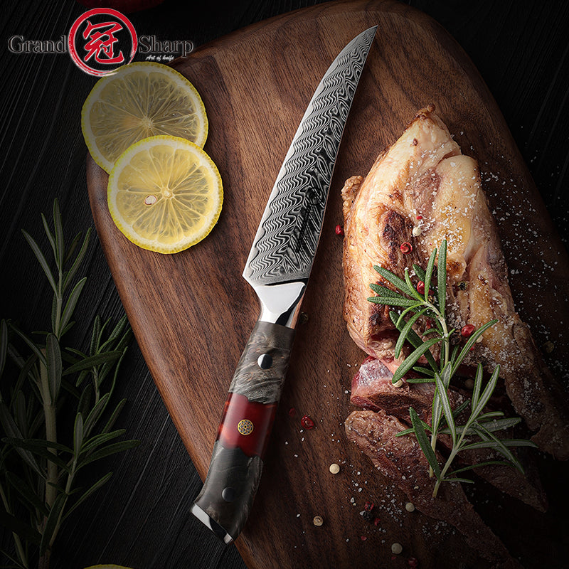 Professional 67 Layers Hand Forged Damascus Steel De Cuchillos Kitchen Knife Western Table Knife Steak Knife