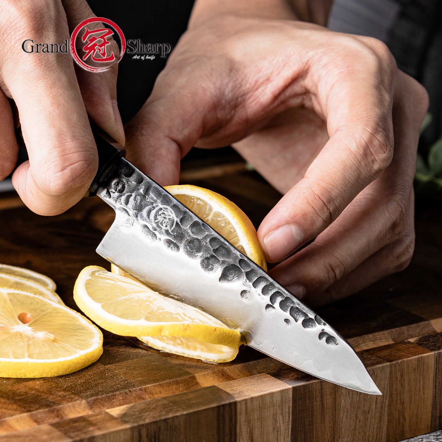 Grandsharp 4 Inch Handmade Forged AUS10 Kitchen Paring Knife With Mkuruti Wood Handle