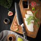 Grandsharp Damascus Premium Kiritsuke Knife High Carbon Steel with Black Carbon Fiber Resin & Gold-foil Handle