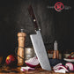 Grandsharp Kitchen Chef Knife 67-Layers Damascus Carbon Stainless Steel Nakiri Knife with Wood Ebony Handle