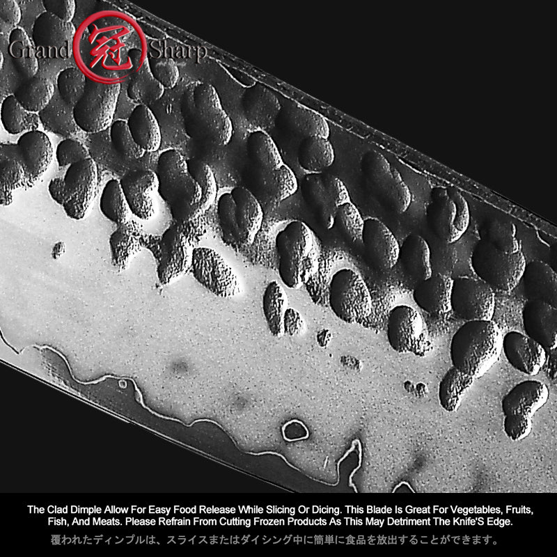 Grandsharp High Carbon Stainless Steel Hand Forged Kitchen Santoku Knife Professional