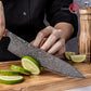 Grandsharp 8'' Kitchen Chef Knife 67 Layers Japanese Damascus Steel Black Chef Kitchen Knives with Black Carbon Fiber Handle