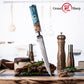 6" Damascus 10CR15MOV Steel With Octagonal Resin+Wood Handle Meat Boning Steak Cutter Kitchen Chef Knife