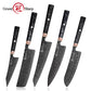 Grandsharp Kitchen Black Chef Knife Set Japanese 67 Layers Damascus Steel Kiritsuke Nakiri Bunka Knives Sets Carbon Fiber Handle
