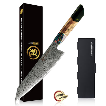8 Inch Kiritsuke Knife 67 Layers AUS-10 Japanese Damascus Kitchen Chef Knife Kitchen Meat Fish Salmon Sashimi Sushi Knives