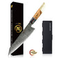 Grandsharp White Resin Handle Kiritsuke 67 Layers Real Damascus Chef Paring Utility Knife Multifunctional Kitchen Knives Set