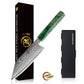 Grandsharp 5.5'' Damascus Kiritsuke Bunka Knife with Solidified Wood & Copper Bolster Handle