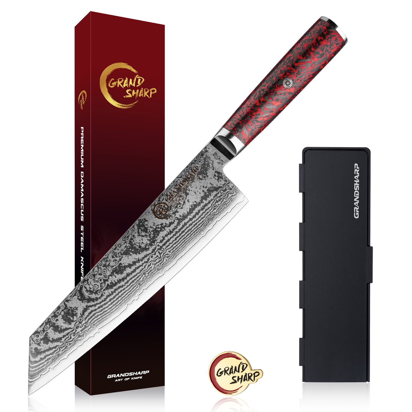 Grandsharp 67 Layers Damascus S35VN Powder Steel Kitchen Chef Knife Set
