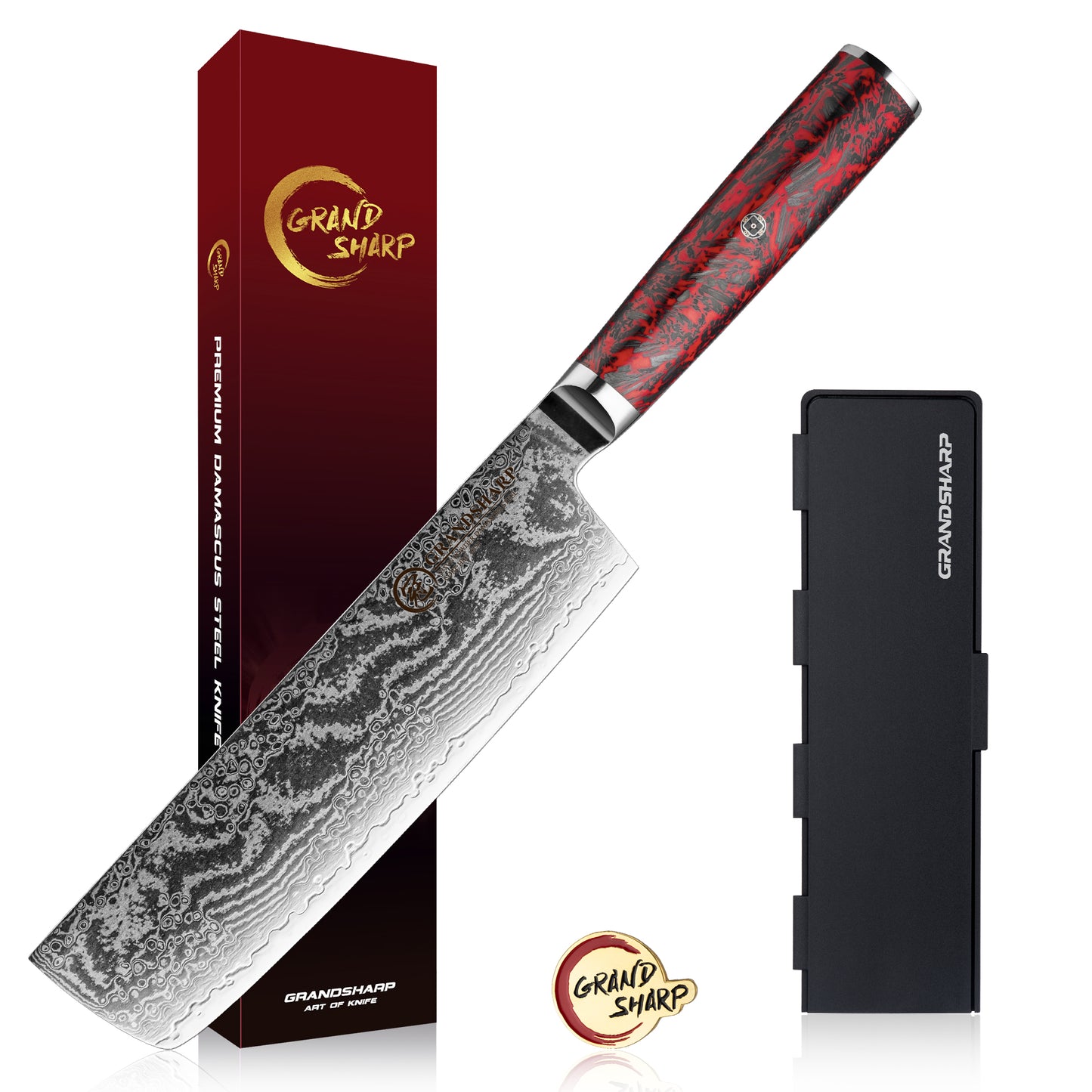 Grandsharp 67 Layers Damascus S35VN Powder Steel Kitchen Chef Knife Set