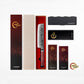 Grandsharp Custom 67 Layers S35VN Damascus Nakiri Knife Carbon Fiber and Red Risen Handle