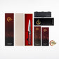 Grandsharp 4 Inch Japanese Damascus 67 Layers S35VN Steel Paring Knife Little Kitchen Paring Knife Carbon Fiber Red Risen Handle