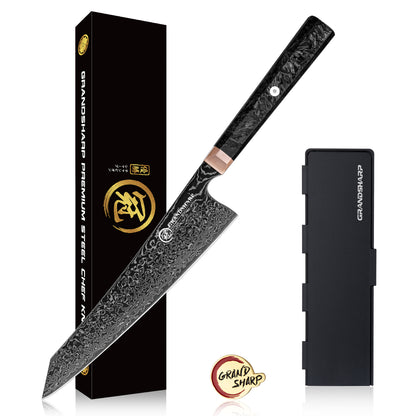 Grandsharp Black Damascus Kitchen Knife Collection