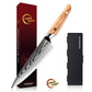 Grandsharp Premium Chef Knife Set 6 Pcs 67 Layers Damascus Steel Chef Kitchen Knives Sharpening Rod Sets with Olive Wood Handle