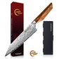 Grandsharp Damascus Steel Kiritsuke Knife Japanese AUS10 Carbon Steel 67 Layers Kiritsuke Knife with Africa Wood Handle