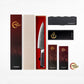 Grandsharp 10Cr15Mov Cutting Core Chef Kitchen Knife 129 Layers Damascus Steel Chef Knives with Black Carbon Fiber+Resin Handle