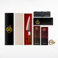 Grandsharp 55 Layer Copper Damascus Steel 6 Inch Garasuki Knives with Solidified Wood Handle