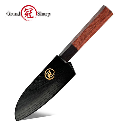 Grandsharp Handmade Forged San Mai Steel Kitchen Chef Knife Set