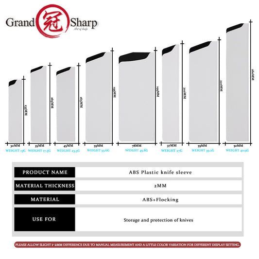 Grandsharp Knife Protector White ABS Blade Cover