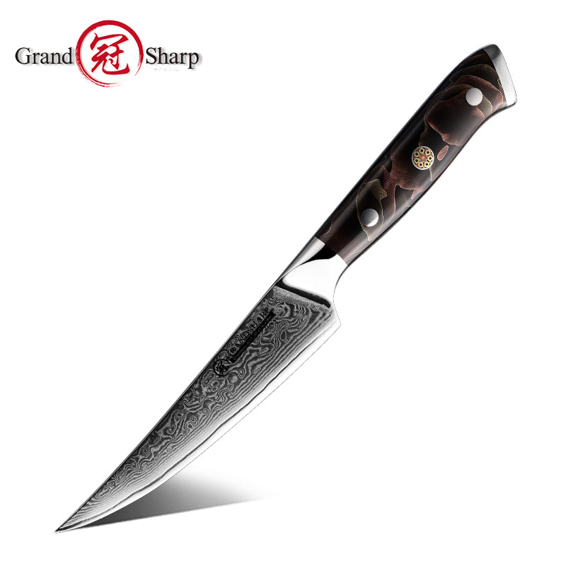 Grandsharp 10Cr15CoMoV damascus steak knife