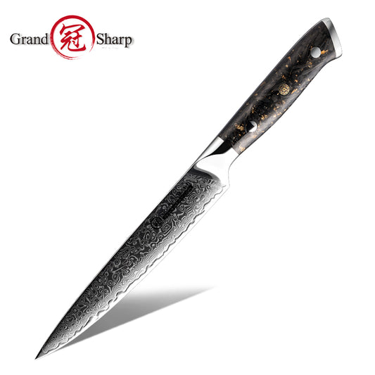 Grandsharp Professional 10Cr15CoMoV Damascus Steel Utility Knife