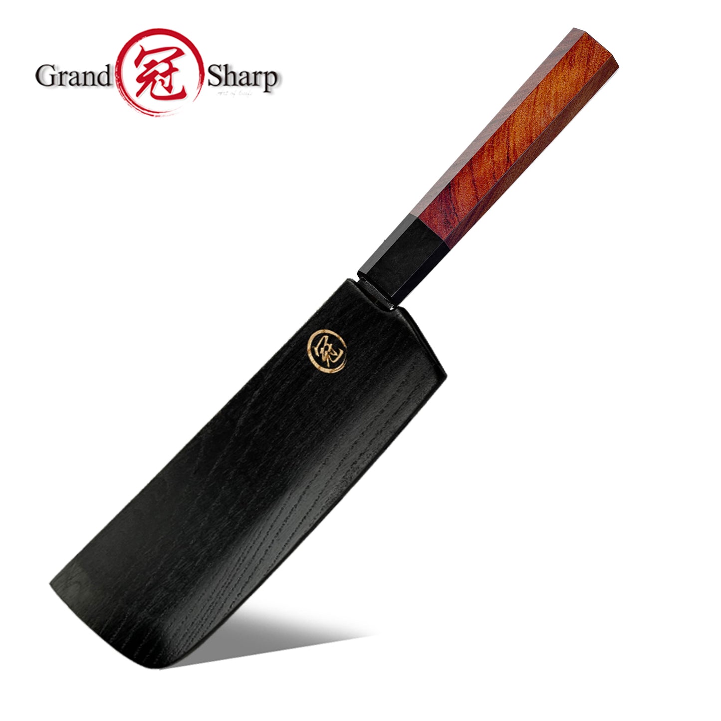 Grandsharp Handmade Forged San Mai Steel Kitchen Chef Knife Set with Mkuruti Wood Handle