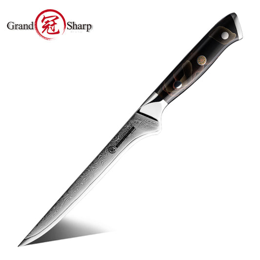 Grandsharp 10Cr15CoMoV damascus boning knife