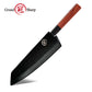Grandsharp Japanese Kiritsuke Knife High Carbon Stainless Steel AUS10 Kitchen Knife With Mkuruti Wood Handle