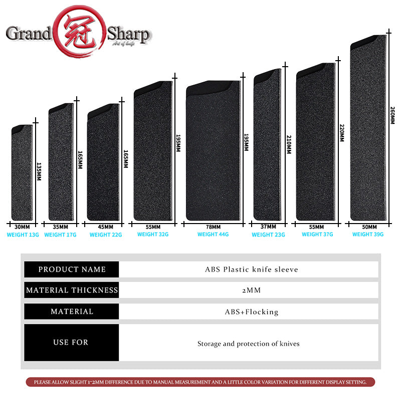 Grandsharp Knife Protector Black ABS Blade Cover