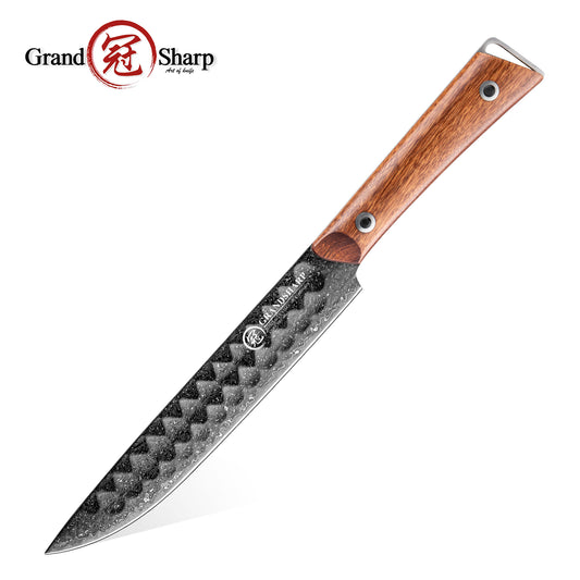 Grandsharp Black Damascus 10Cr15CoMoV Slicing boning Knife