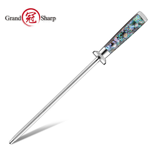 Grandsharp Diamond Sharpening Rod 600# with Abalone Handle