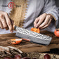 Grandsharp Original Design AUS-10 Damascus Nakiri Knife New Blade Technique