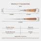 Grandsharp Forged Carving Fork 430 Stainless Steel Professional Meat Fork Resin Olive Wood Handle BBQ Tool Kitchen Essential
