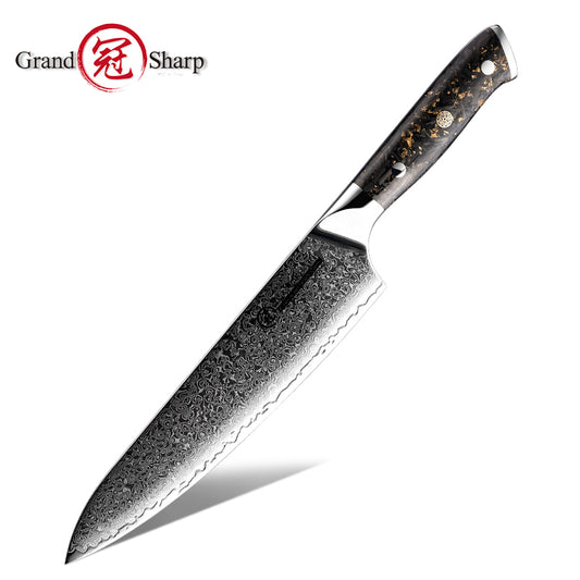 Grandsharp Professional 10Cr15CoMoV Damascus Steel Chef Knife