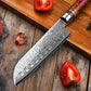 Grandsharp Custom Damascus Steel Santoku Knife