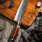 Grandsharp Professional 7" Inch 67 Layers Damascus Steel Kitchen Knife Chef Nakiri Knife With Pakka Wood Handle