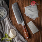 6.7 Inch Nakiri Knife 67 Layer High Carbon AUS10 Damascus Steel Kitchen Chef Nakiri Knives with Africa Rosewood Handle