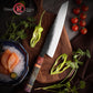 Grandsharp 9.5'' Handmade Forged Kitchen Knives 3 Layers AUS10 Steel Kiritsuke Knife Solidified Wood Handle