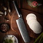 Grandsharp Black Handle 10Cr15CoMoV Damascus Nakiri Knife